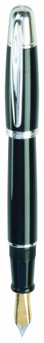 Waterford Pallas Resin Fountain Pen, Bi-Color Gold-Plated Steel Medium Nib and Platinum-Plated Accents