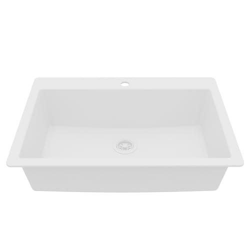 Karran 33' Drop-In Top Mount Quartz Composite...