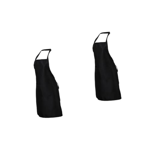 UTHCLO 2pcs 2 Waterproof Bib Apron Bar Apron Grilling Aprons for Men Apron Gardening Apron Butchers Aprons Mens Overalls Waterproof Apron Grill Aprons for Men Bib Chef Apron Black