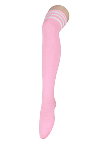 Image of Zando Womens Stripes Thigh High Socks Thigh Highs Casual Knee High Stockings