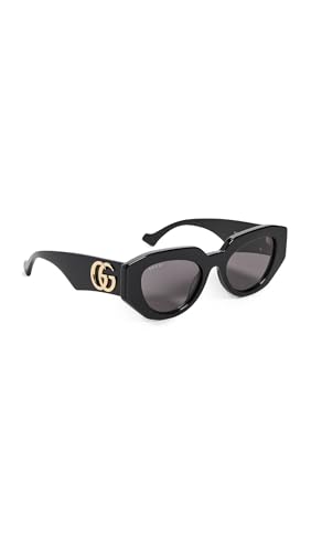 GUCCI SUNGLASSES GG1421S-001 BLACK-BLACK-GREY 51 WOMENS