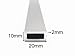 Rectangular Tube, Industry 6063 Aluminum Rectangular Profile 10x20x(1-2) mm For Decorative Use Construction(10x20x2mm)