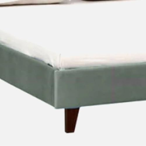 Image of Wooden Modern Upholstered King Size Bed for Bedroom | Wooden Double Bed Without Storage | Platform Cot Upholstered Bed with Upholstery Fabric | Engineered Wood | 6.5 x 6 Ft | Grey-B