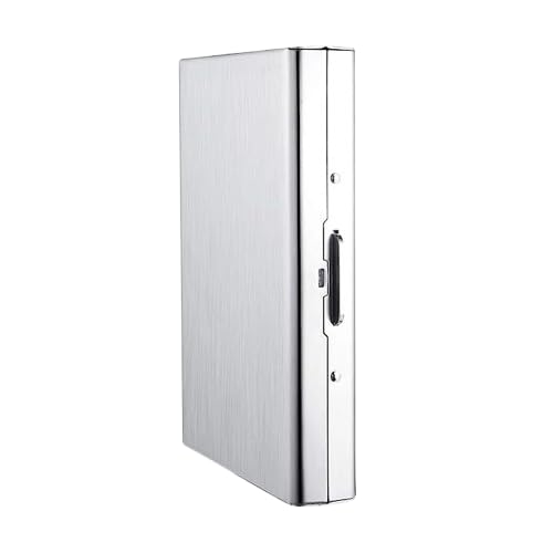 Premium Aluminum Credit Card Case with Expandable Slots RFID Protected Slim Pocket Card Organizer (Grey)-image-37
