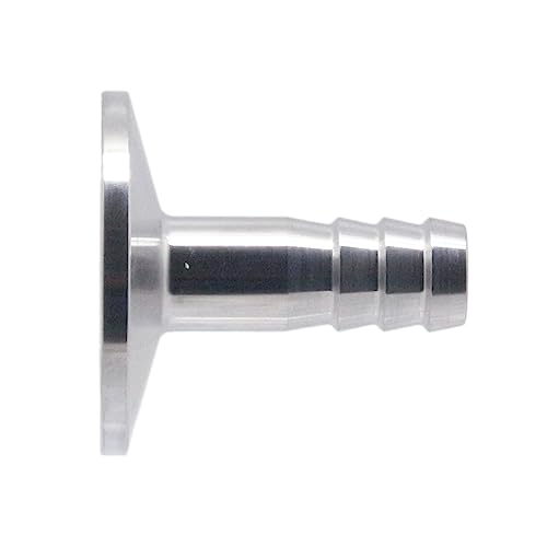 Image of QiiMii KF25 Flange to 13 mm Rubber Hose Barb Adapter Fitting 304 Stainless Steel for Vacuum