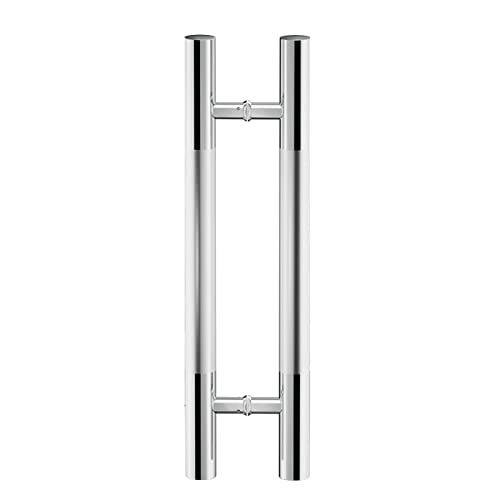 Poignées de porte push-pull en verre argent pour douche - 2