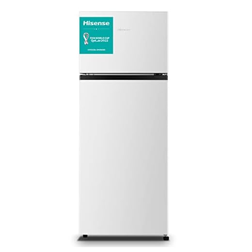 Hisense RT267D4AWF - Frigorífico Dos Puertas, Capacidad 205 L Neto, Cíclico, Alto 143 cm, Tirador Integrado, Puertas Reversibles, Congelador 4 Estrellas, Silencioso 40 dBA, Color Blanco