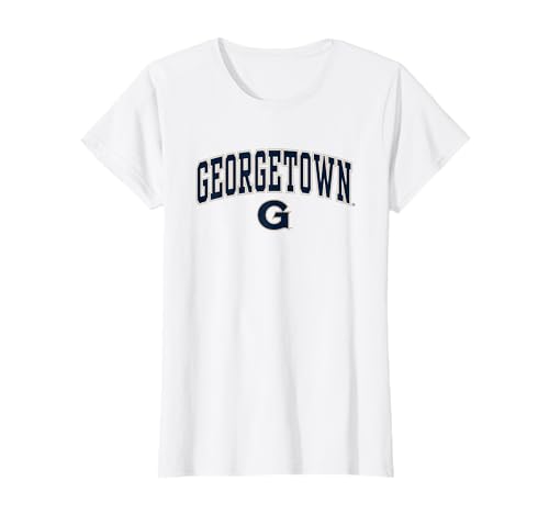 Georgetown Hoyas Womens Arch Over White Officially Licensed T-Shirt