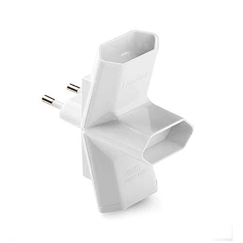 FAMATEL M111749 – Adattatore bipolare Assortito 10 A 250 V 1217 – 3 prese