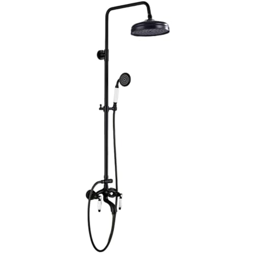 Mélangeurs de douche haut de gamme en bronze noir et céramique - 2