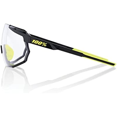 100% Racetrap 3.0 Sport Performance Sunglasses - Sport and Cycling Eyewear (Gloss Black - Photochromic Lens)