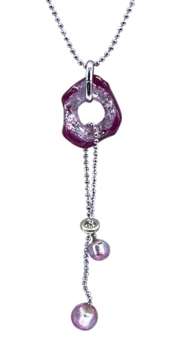 Collar de cristal de Murano antiguo y pendientes Murrina de diseño italiano VR007C