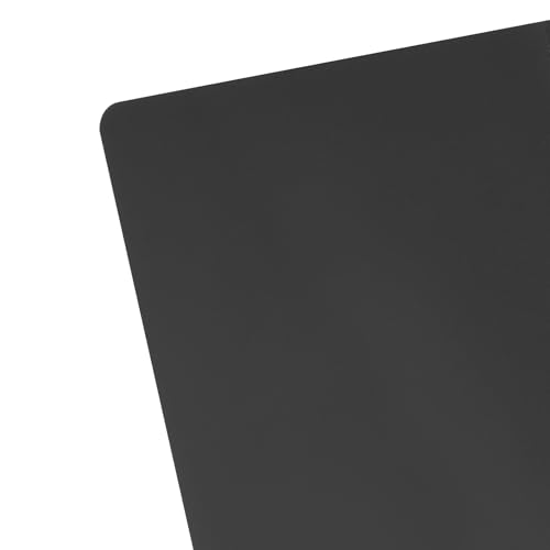 SEUICYNE 250 Stück Metall Visitenkarte Schwarz, 8.6x5.4cm, 0.21mm Dick Aluminium Rohlinge, Metall Karten Namenskarte Lasermarkierung Graviertes Business Card, Wasserfestes Aluminium für Büro, Office