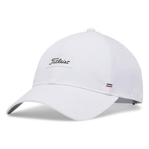 Titleist Charleston Breezer Golf Hat, White/White/Black