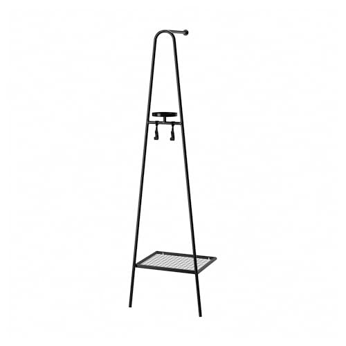 ProTuning ÄLGANÄS Clothes rack with shoe storage, black, 46x39x166 cm