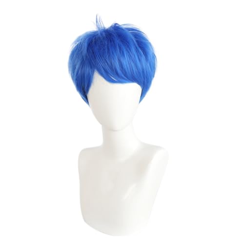 Perruque cosplay bleue Joy pour votre prochaine exposition BD