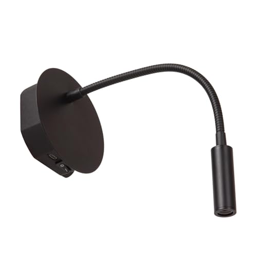 LUCIDE JOLIJN - wiederaufladbare Bettlampe/Wandleuchte - Akku/Batterie - Ø 11 cm - LED - 1x2W 3000K - Magnetisch - Schwarz