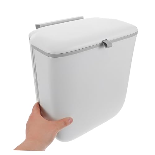 Caneca de basura plegable para colgar con tapa blanca miniatura 4