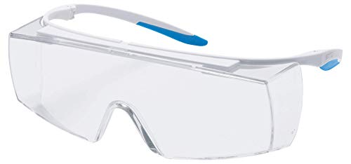 Preisvergleich Produktbild Uvex Super F OTG Schutzbrille - Supravision Clean - Transparent / Blau-Weiß