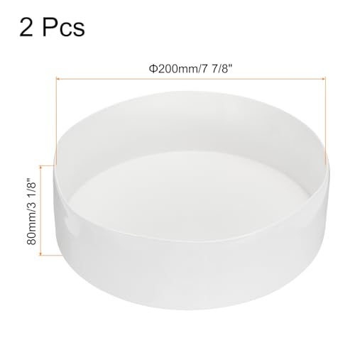 Image of uxcell 2pcs Rubber End Caps 200mm(7 7 /8 inch Inch) ID x 80mm(3 1 /8 Inch) H Vinyl Round Tube Bolt Cap Cover Screw Thread Protectors White