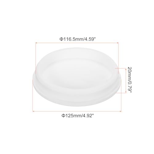 Image of MECCANIXITY High Temp Silicone Plug Mount Dia 116.5mm /4.59 Inch t Shaped Rubber Stopper Hole Plugs for Powder Coating Plating Waterproof Sealing Plugs White Pack of 1
