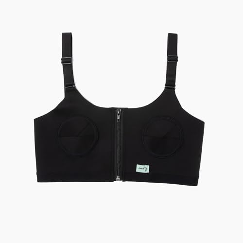 Motif Medical - Hands-Free Pumping Bra - Works with Luna, Duo, Twist, and More - Black