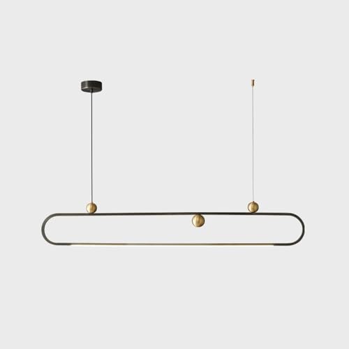 Home LED Pendant Light V-intage Brass Brushed Ceiling Hanging Lamp Dining Table Adjustable Chandelier Modern Interior Decor Suspended Light Fixture