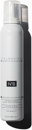 LEJAVINI N8 | Mousse Espuma pelo nutritiva Profesional | Hidratación y Protección Térmica | Con Extracto de Té | Para Todo tipo de cabello | NutriHair - 200ml