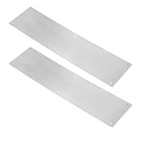 Tür-Trittplatte, 2 Stück 16 X 4 Zoll Edelstahl-Trittplatten für Innen- und Außentüren, Kratzfester Türschutz, Tür-Trittplatte, Verhindert Tritte der Tür