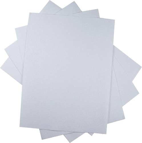 Image of KCS 4 pc of 12 inch x 18 inch /30cmx45cm 14CT Counted Cotton Aida Cloth Cross Stitch Fabric (White)