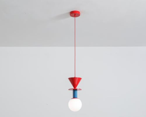 Suspension cône 3 lumières LED modulables en métal laqué Memphis