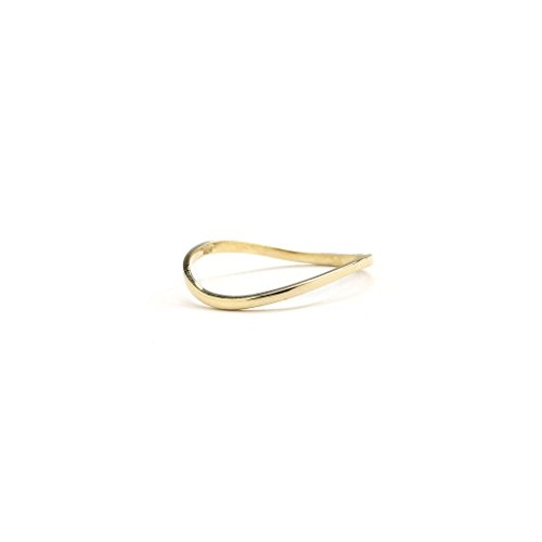 Floreo 10k Yellow Gold or White Gold or Rose Gold 1.5mm Curved Thumb Ring4