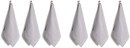 L Linen World Linen Kitchen Towels 14 x 28 Inch,100% Pure Linen Decorative Tea/Kitchen Towels Set of 6,Stone Washed European Flax Linen Dish Towels,Purple