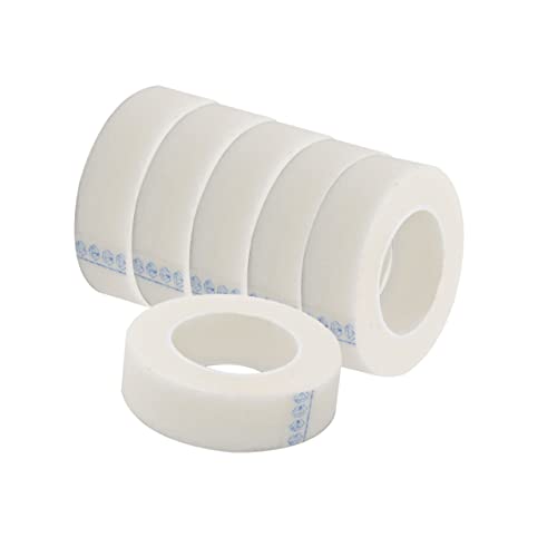 NOLITOY Eyelash Extension Supplies 6 Rolls Paper Tape Lash Extension White Breathable