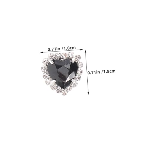Botones de cristal con forma de corazón para adornos para cosido y accesorios de ropa 3