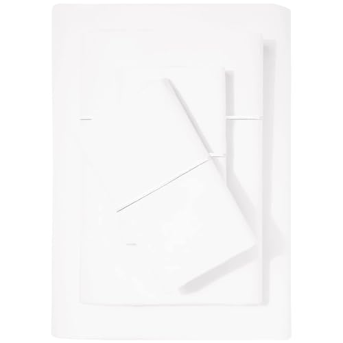 Feather & Stitch 500 TC King Size Damask Bed Sheet Set, 100% Cotton Soft Breathable Bedsheets, 4 Piece 18