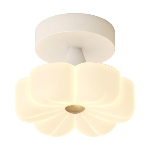 Plafonnier LED Couloir et Entrée Lampe de Plafond Fleur Blanche Moderne 12W Chic