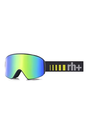 Gafas de esquí rh+ Evo negro mate para alta montaña con lente dorado y negro