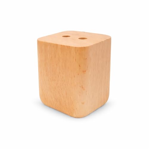 Patas para muebles de madera rectangulares, pack de 4 pies de soporte para sofás y mesas 3
