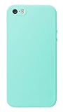 MUNDULEA Compatible iPhone 5s/iPhone SE (2016 Edition) Case Matte TPU Ptotective Cover for iPhone 5 5s (Light Green)