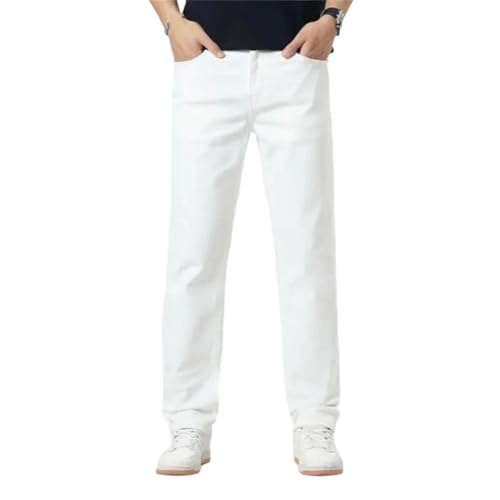 Men's Slightly Stretch Straight-Leg Jeans, Skin-Friendly Business Jeans in Multiple Sizes
