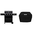 Kenmore 4-Burner 53,000 BTU Gas Grill Bundle with Side Burner and 56" Weatherproof Grill Cover