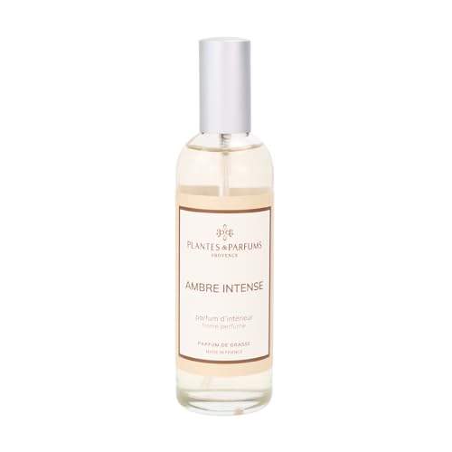 Parfum d’Intérieur Ambre Intense - 100ml - Spray d’Ambiance Ambré et Musqué - Fabriqué en Provence - 95% d’ingrédients d’Origine Naturelle -...