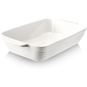Casserole Dishes for Oven, Casserole Dish,9×13 Baking Dish with Handles Deep and Large Capacity,Cooking Dishes for Casseroles Lasagnas Roasted Vegetables Great Kitchen Gifts, White