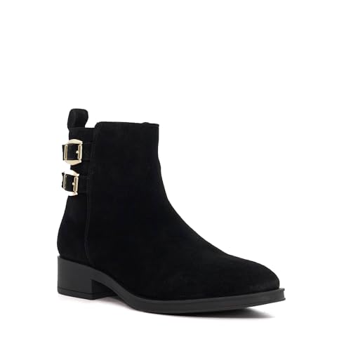 Dune London Ladies PINEHURST Double Buckle Suede Ankle Boots Size UK 3 Suede