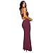 VANCOL Women's Cutout Backless Maxi Dress Sexy Sleeveless Tight Slip Spaghetti Strap Long Dresses Violet