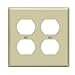 ENERLITES Duplex Receptacle Outlet Wall Plate, Gloss Finish, Size 2-Gang 4.50" x 4.57", Unbreakable Polycarbonate Thermoplastic, UL Listed, 8822-I, Ivory