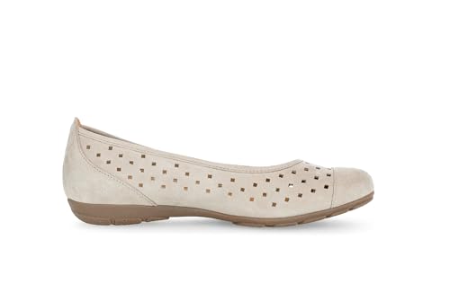 Ballerine pour femme Gabor chaussure plate confortable en cuir noir