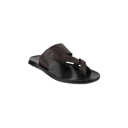Image of Metro Men's Leather Printed Casual Chappal