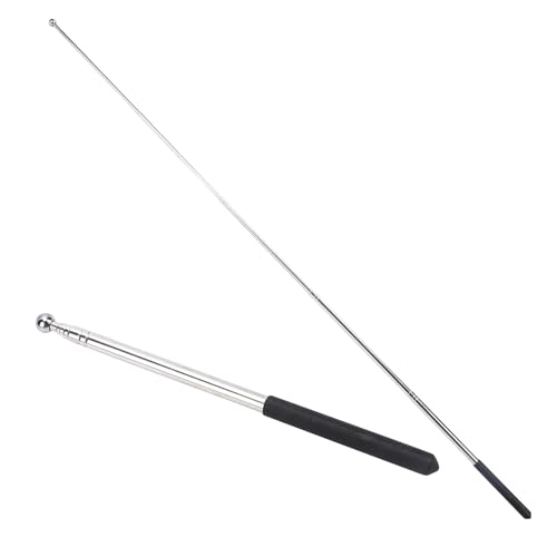 2PC Retractable Teacher Pointer Stick Set, 39.5” Extendable Classroom Pointer with Smooth Stylus, Ideal for Presentations, Whiteboard Teaching & Tablet Interaction